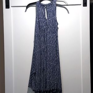Kenneth Cole New York Blue & White Sleeveless Dress